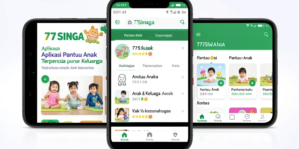 Antarmuka user-friendly 77SINGA untuk pemantauan anak.