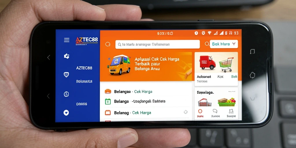Antarmuka AZTEC88 menampilkan perbandingan harga dengan jelas dan mudah dipahami.