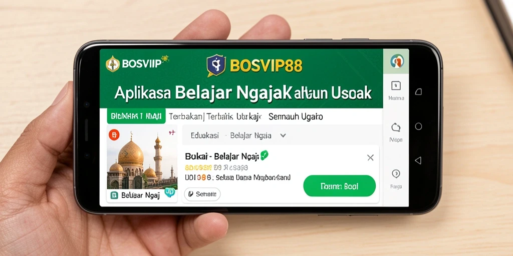 Tampilan utama BOSVIP88 dengan berbagai fitur menarik untuk belajar ngaji.