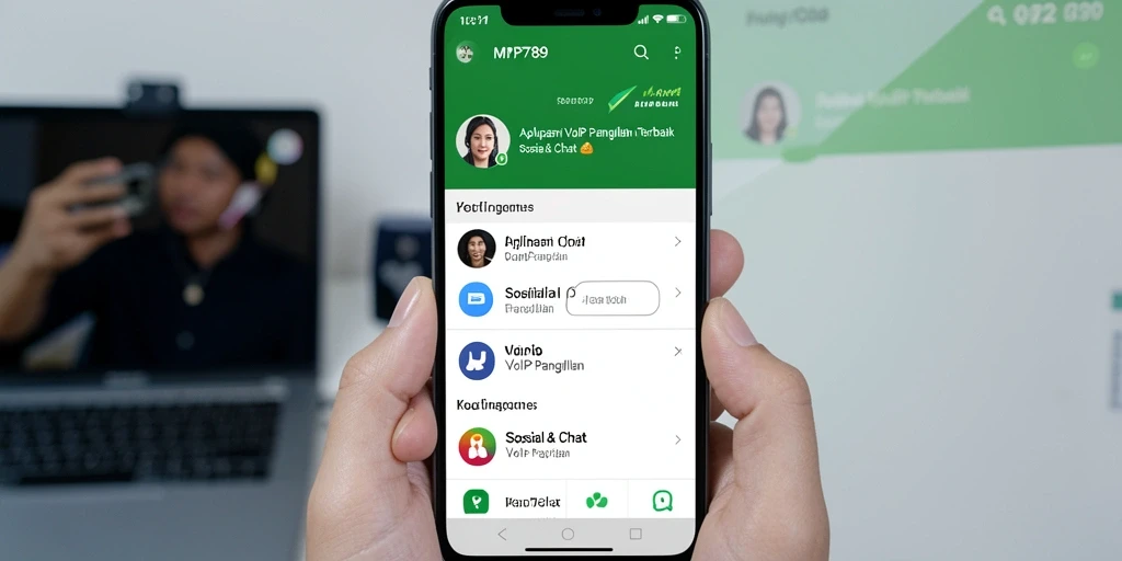 Tampilan antarmuka MVP789 yang menunjukkan fitur VoIP Panggilan.