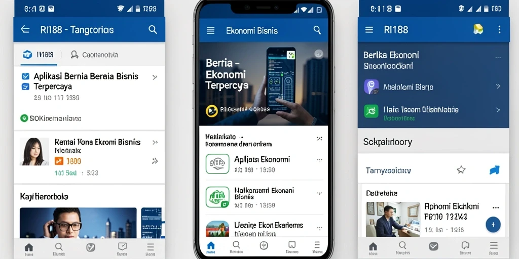 Tampilan antarmuka aplikasi RI188 yang informatif dan modern.
