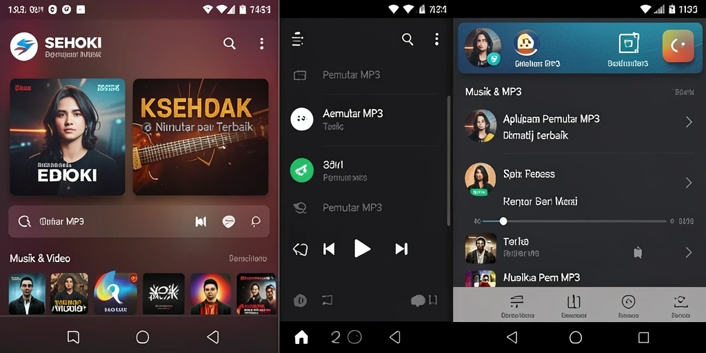 Antarmuka SEHOKI menunjukkan kemudahan penggunaan dan fungsi Pemutar MP3.