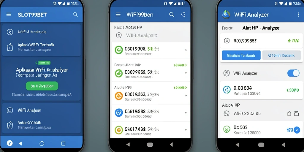 Antarmuka SLOT99BET menampilkan analisis jaringan WiFi dengan jelas dan informatif.