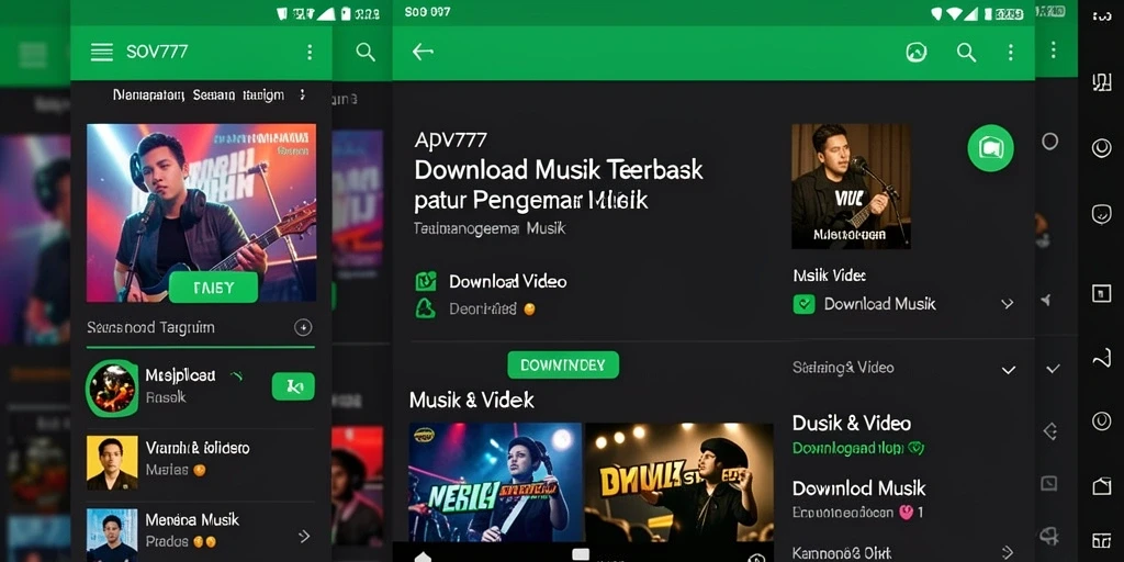 Tampilan antarmuka SOV777 yang menarik dan fungsional untuk Download Musik.