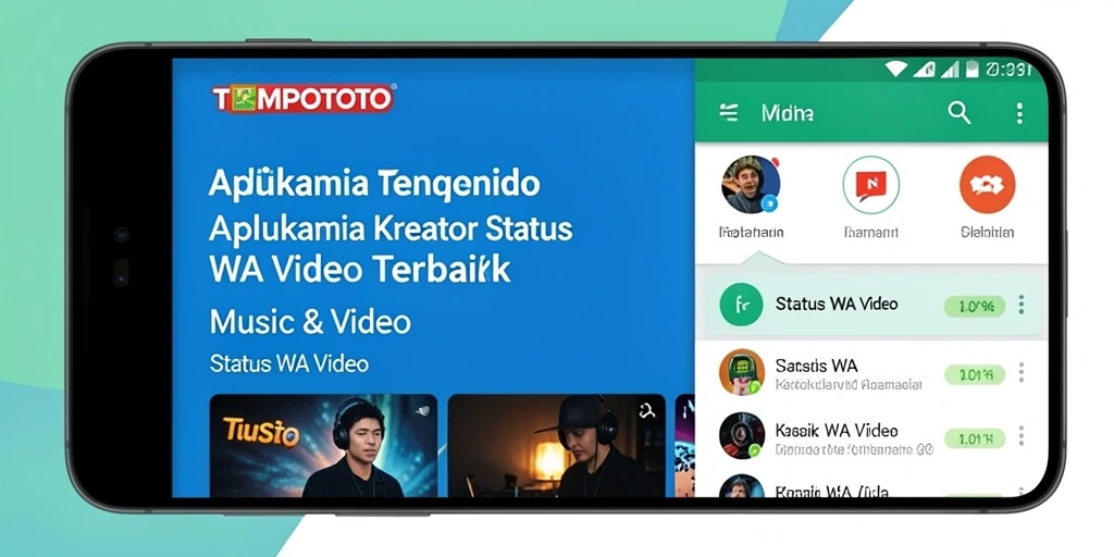 Antarmuka TEMPOTOTO menampilkan opsi pembuatan video yang sederhana dan menarik.